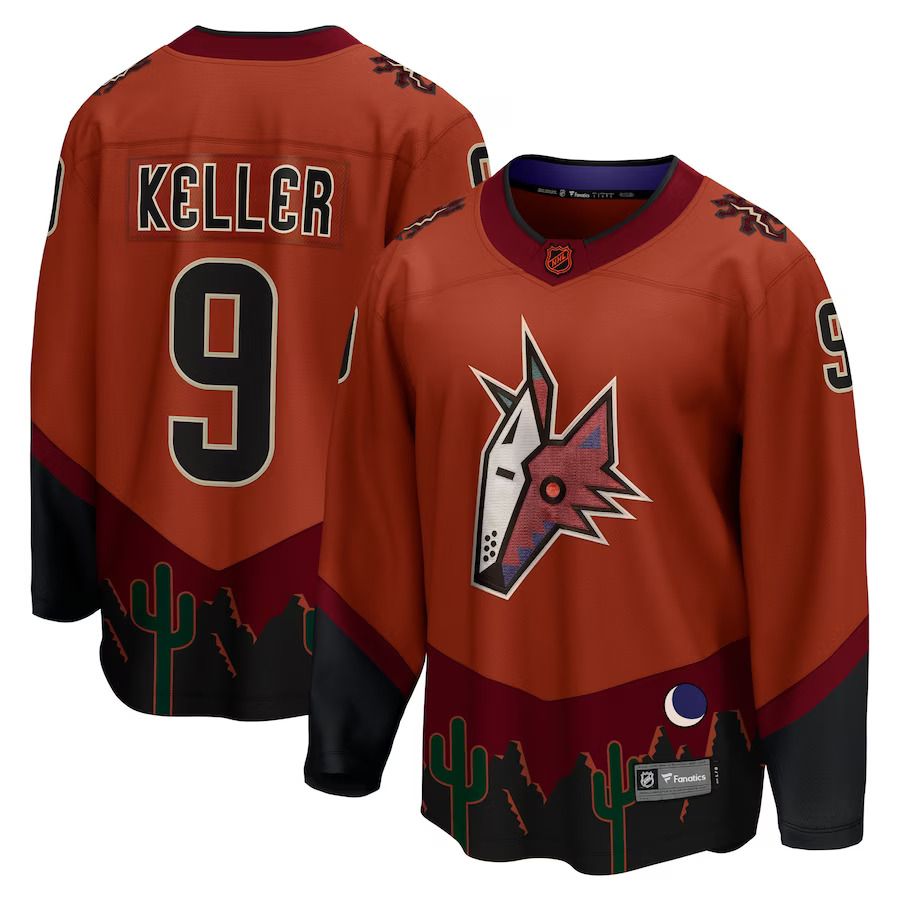 Men Arizona Coyotes #9 Clayton Keller Fanatics Branded Burnt Orange Special Edition Breakaway Player NHL Jersey->arizona coyotes->NHL Jersey